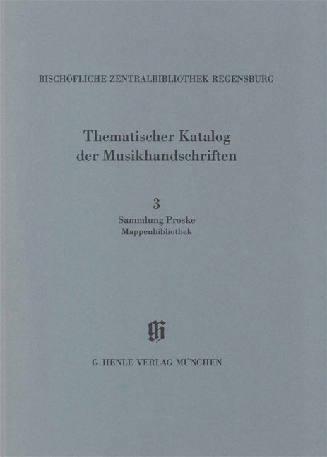 Thematischer Katalog Musikhandsch. 3 (Henle)