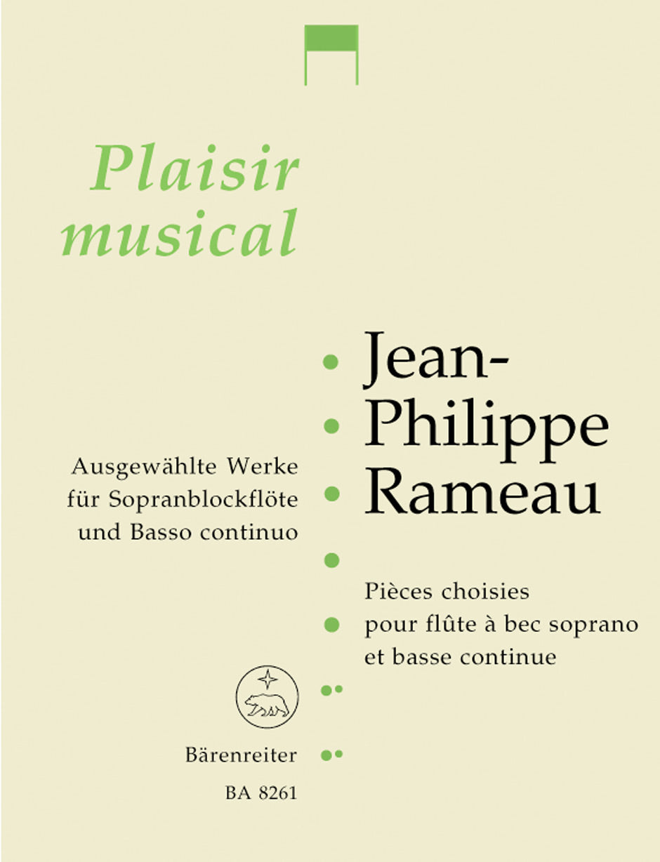 Rameau, Ausgewahlte Werke (SBfl,Bc) (Barenreiter)