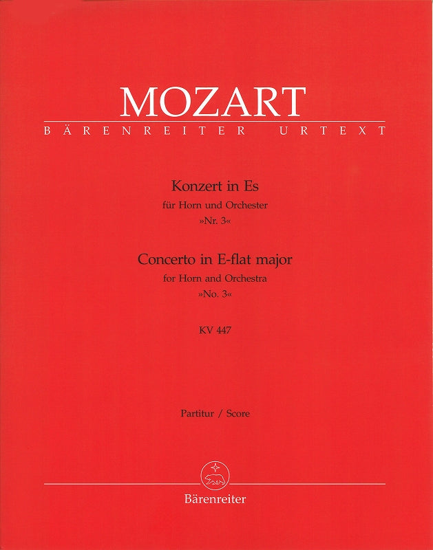 Mozart, Concerto for Horn KV 447 Score (Barenreiter)