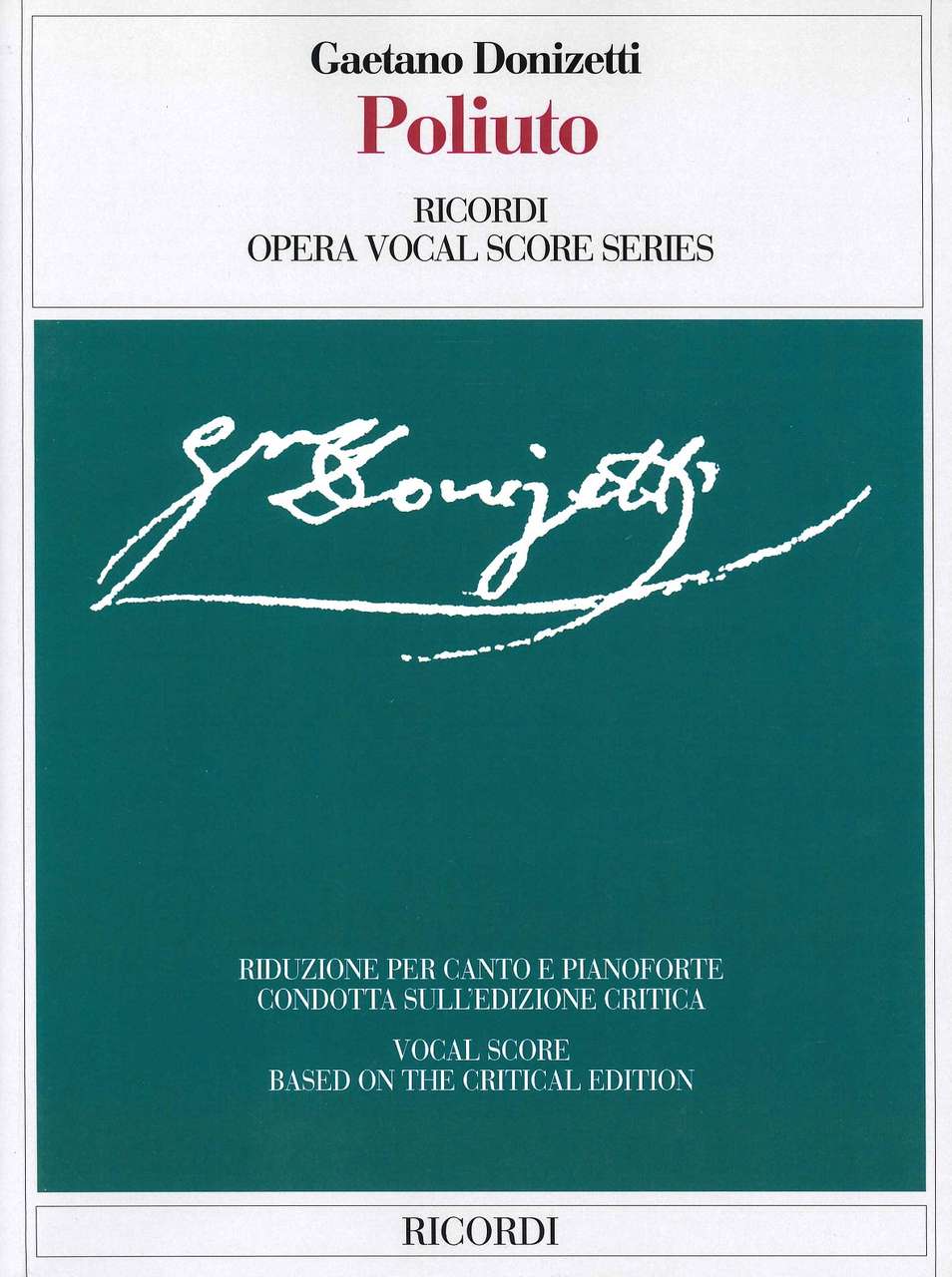 Donizetti, Poliuto [I] (Ricordi)