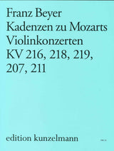 Mozart/Beyer, Kadenzen zu Konzerten (Kunzelmann)