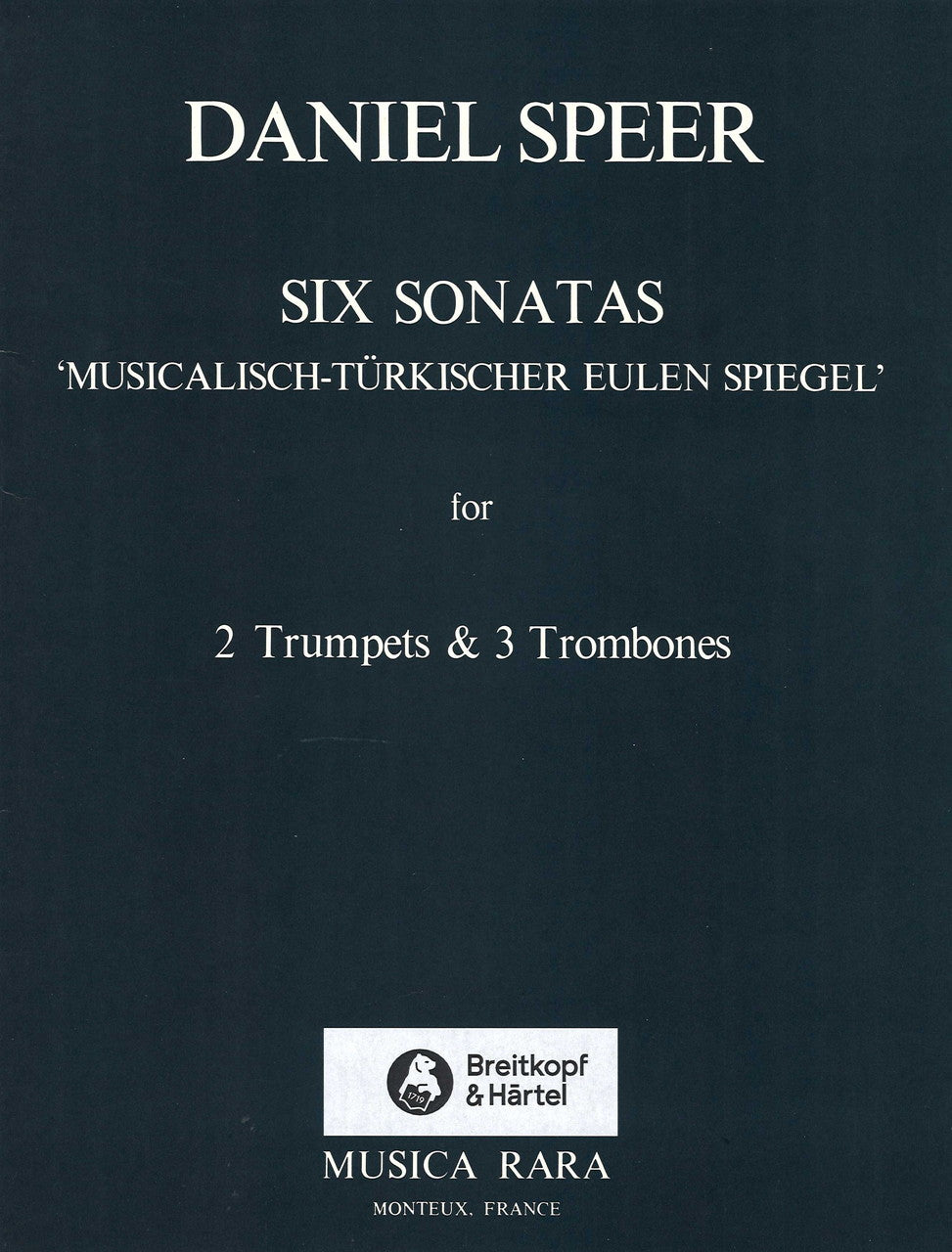 Speer, 6 Sonatas 'Turkischer' (Musica Rara)