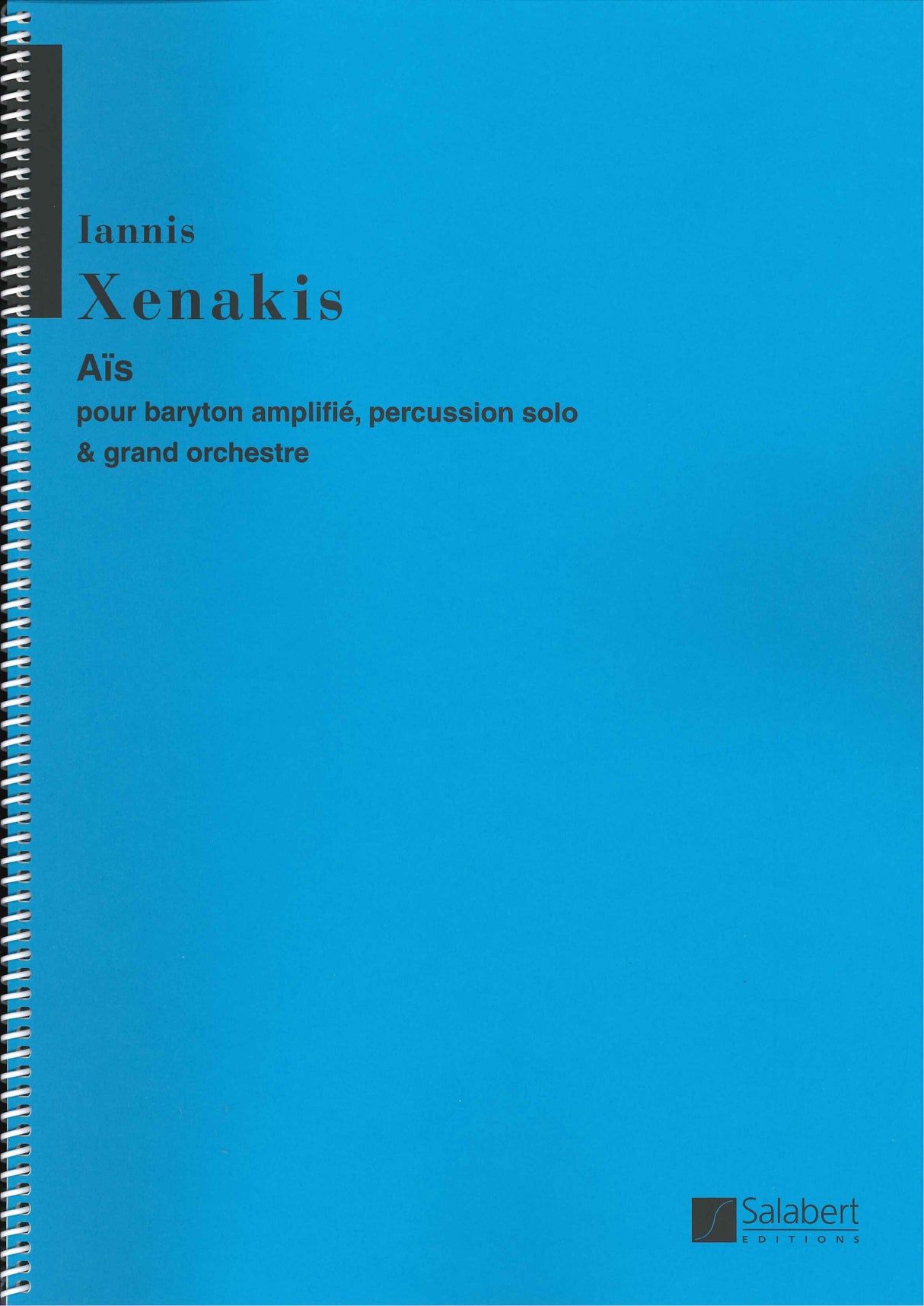 Xenakis, Ais (1980) [Bar,Perc,Orch] (Salabert)
