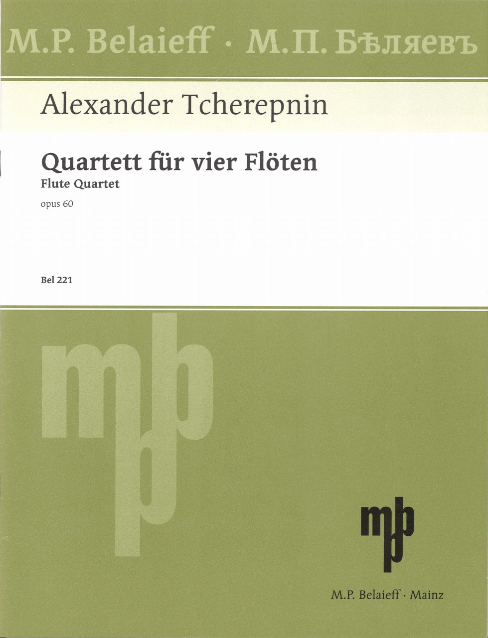 Tcherepnin, Quartett op.60 (Belaieff)