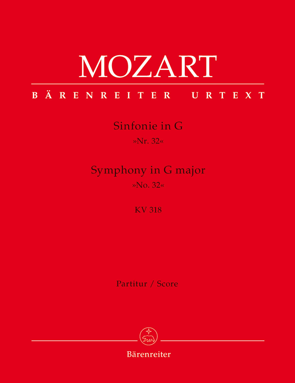 Mozart, Symphony No. 32 in G, KV 318 (Barenreiter)
