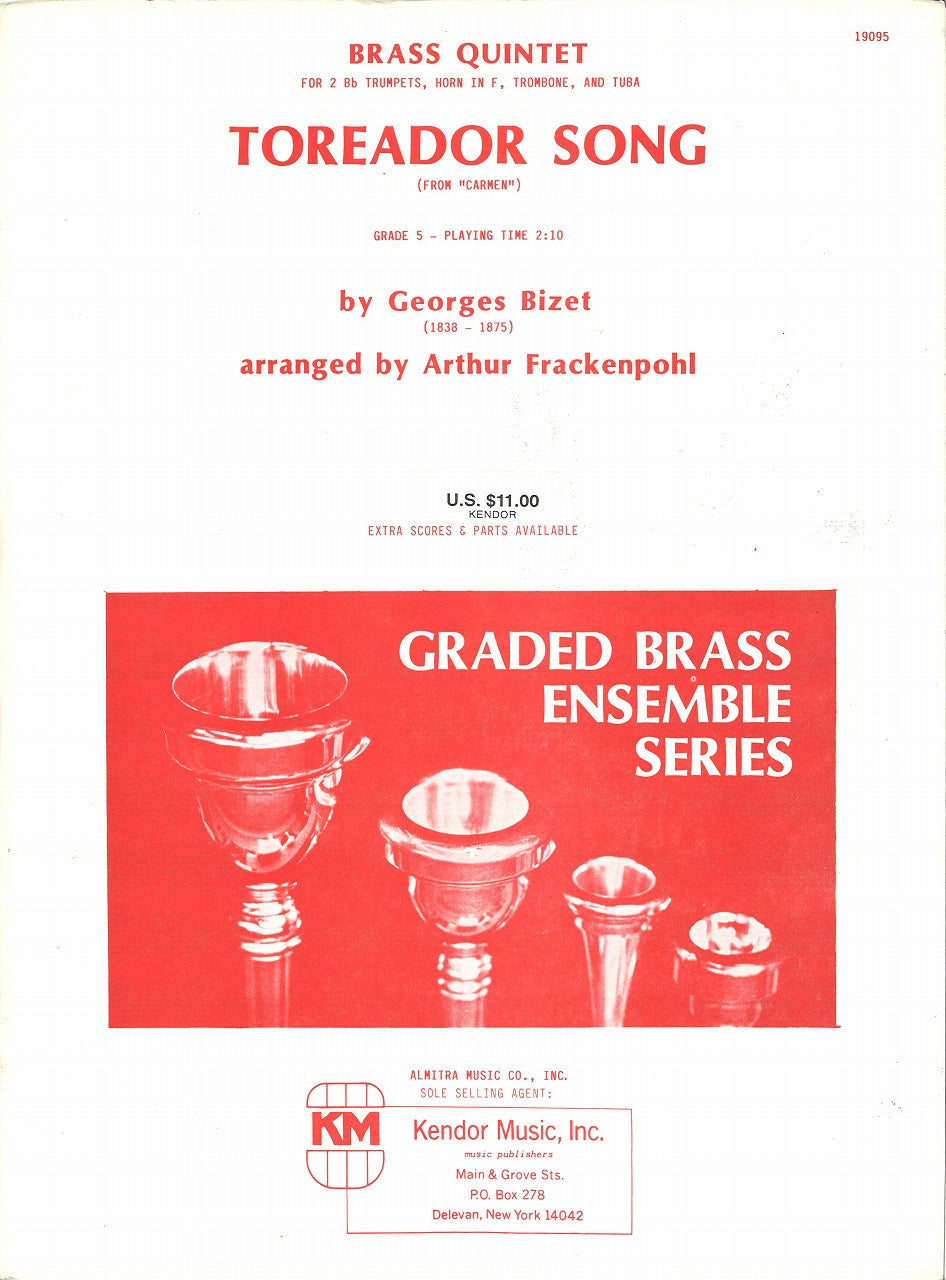 Bizet, Toreador Song (Frackenpohl) (Qnt) (Kendor)