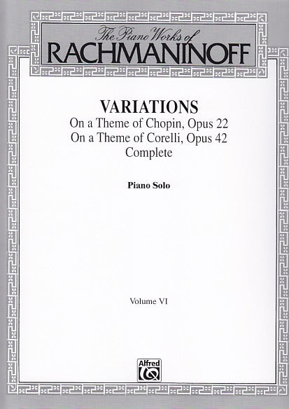 Rachmaninoff, Variations(Chopin/Corelli) (Belwin/Alfred)