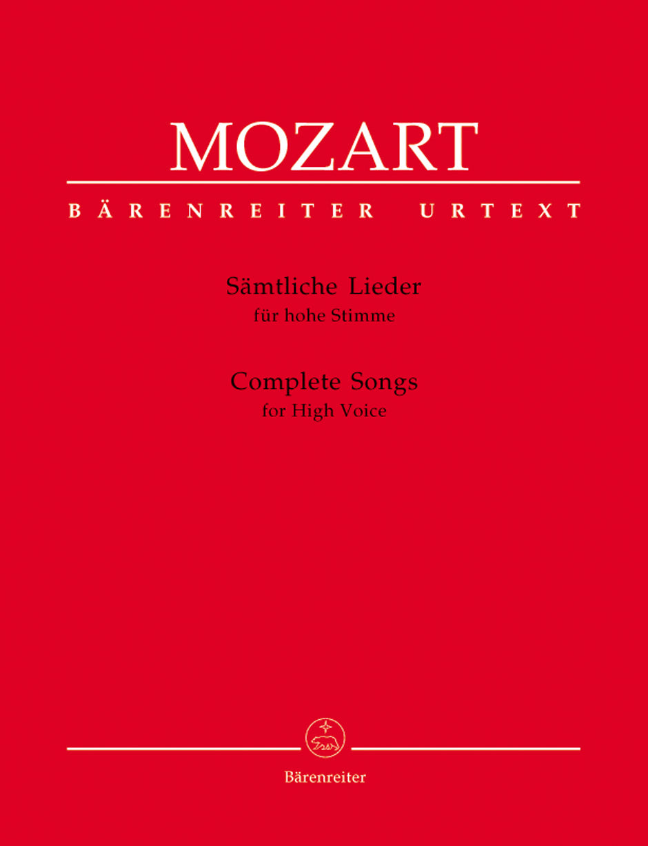 Mozart, Samtliche Lieder (hohe) (Barenreiter)