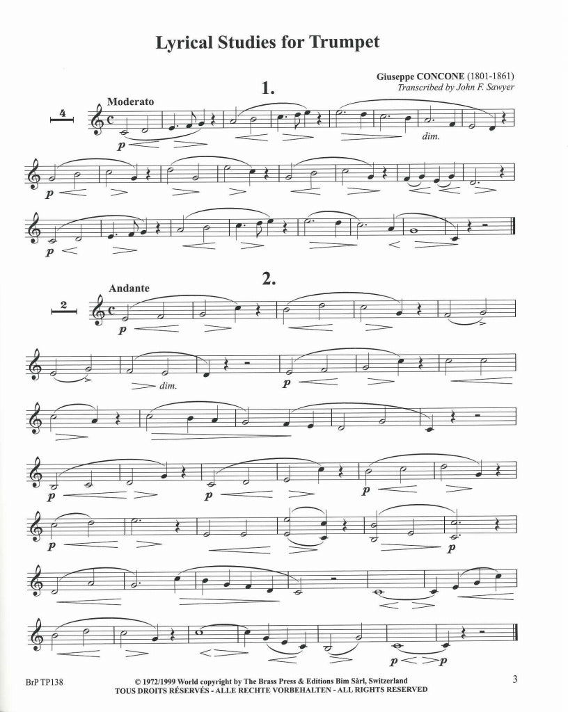 Concone/Sawyer, Lyrical Studies (+MP3) (Brass Press/Bim)