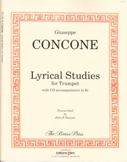 Concone/Sawyer, Lyrical Studies (+MP3) (Brass Press/Bim)