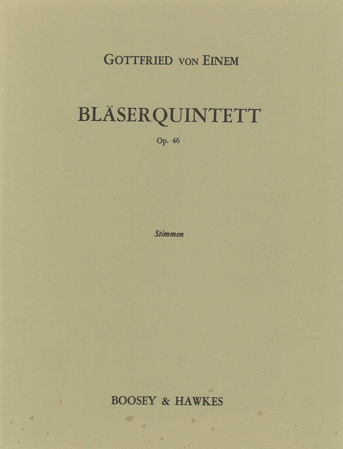 Einem, Wind Quintet op. 46 (Boosey)