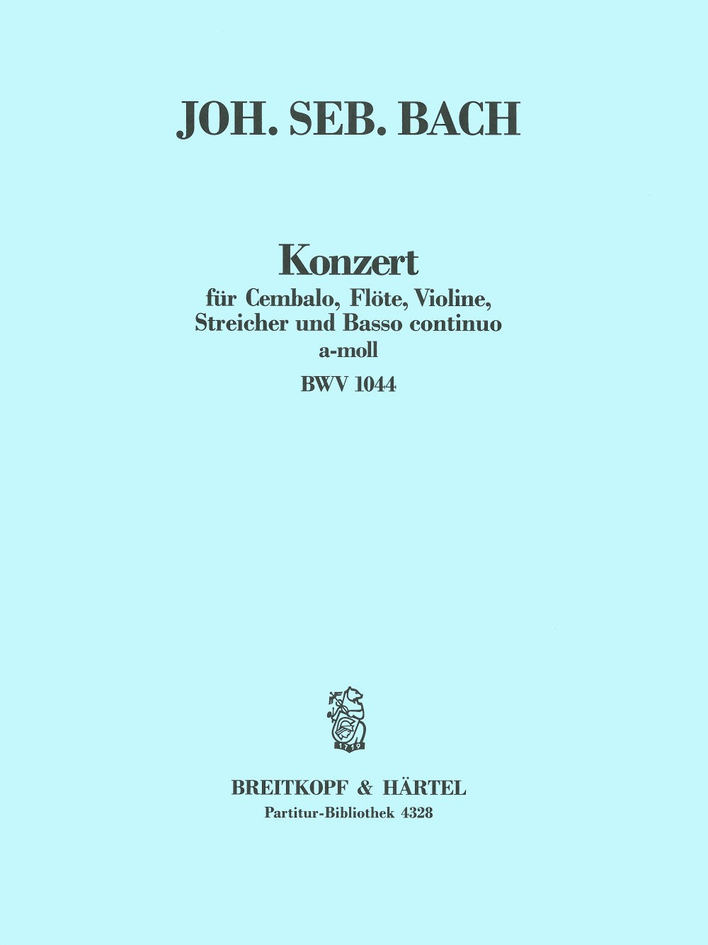 Bach, Concerto BWV 1044 in a (Partitur) (Breitkopf)