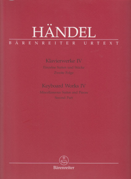 Handel, Klavierwerke 4: Suiten/Stucke 2 (Barenreiter)