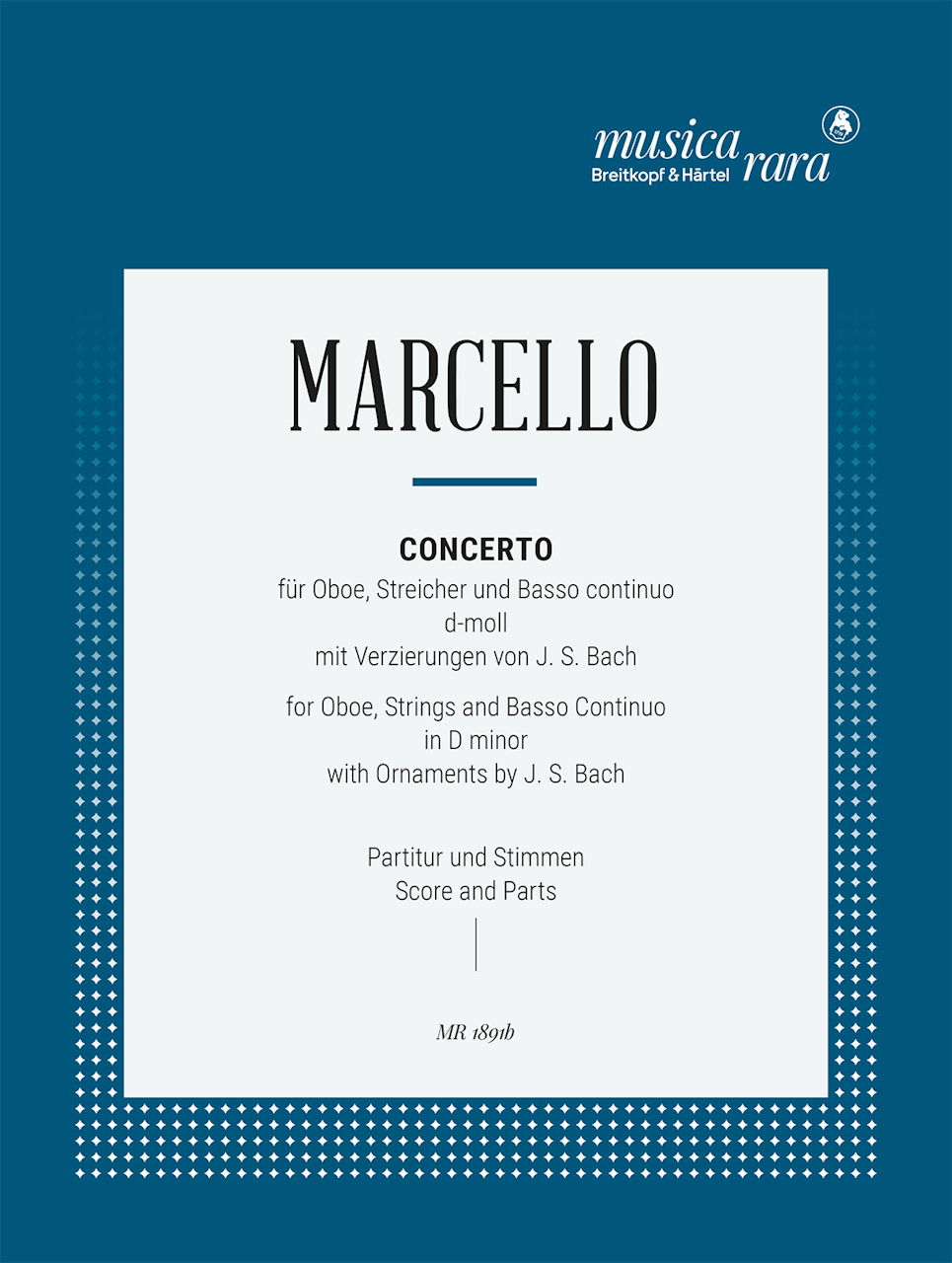 Marcello, Oboe Concerto in d(Score,Parts (Musica Rara)