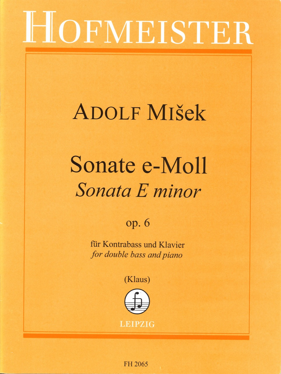 Misek, Sonate e-moll, op. 6 (Claus) (Hofmeister)