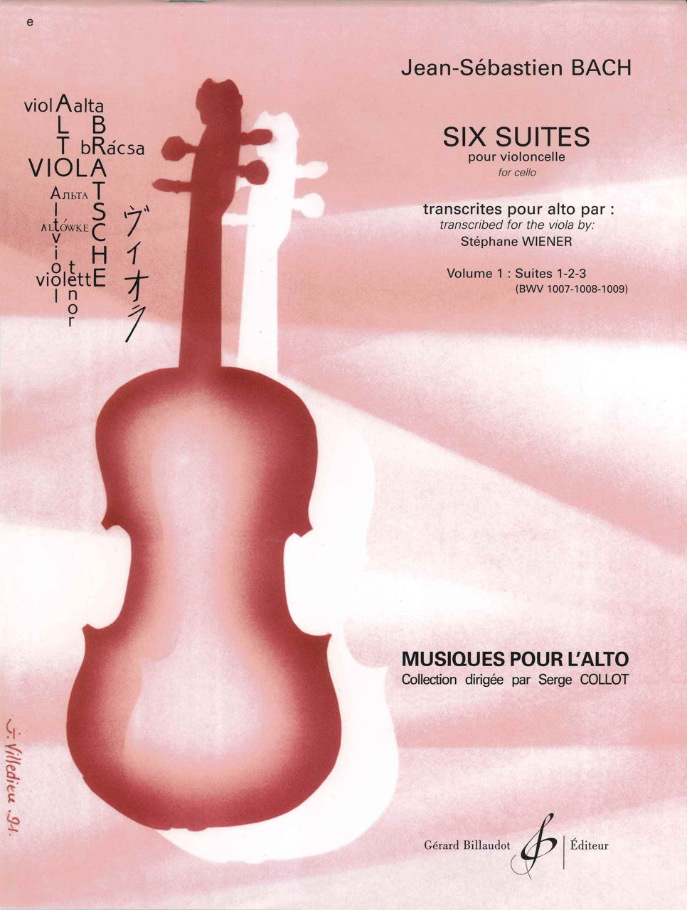 Bach, Suites, Vol. 1 (Va Solo) (Weiner) (Billaudot)