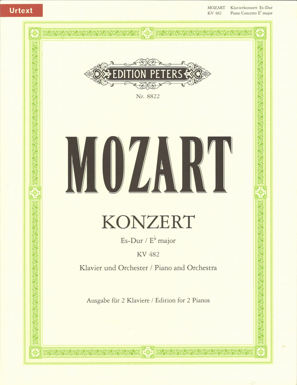 Mozart, Concerto KV 482 in Eb (No. 22) (Peters)