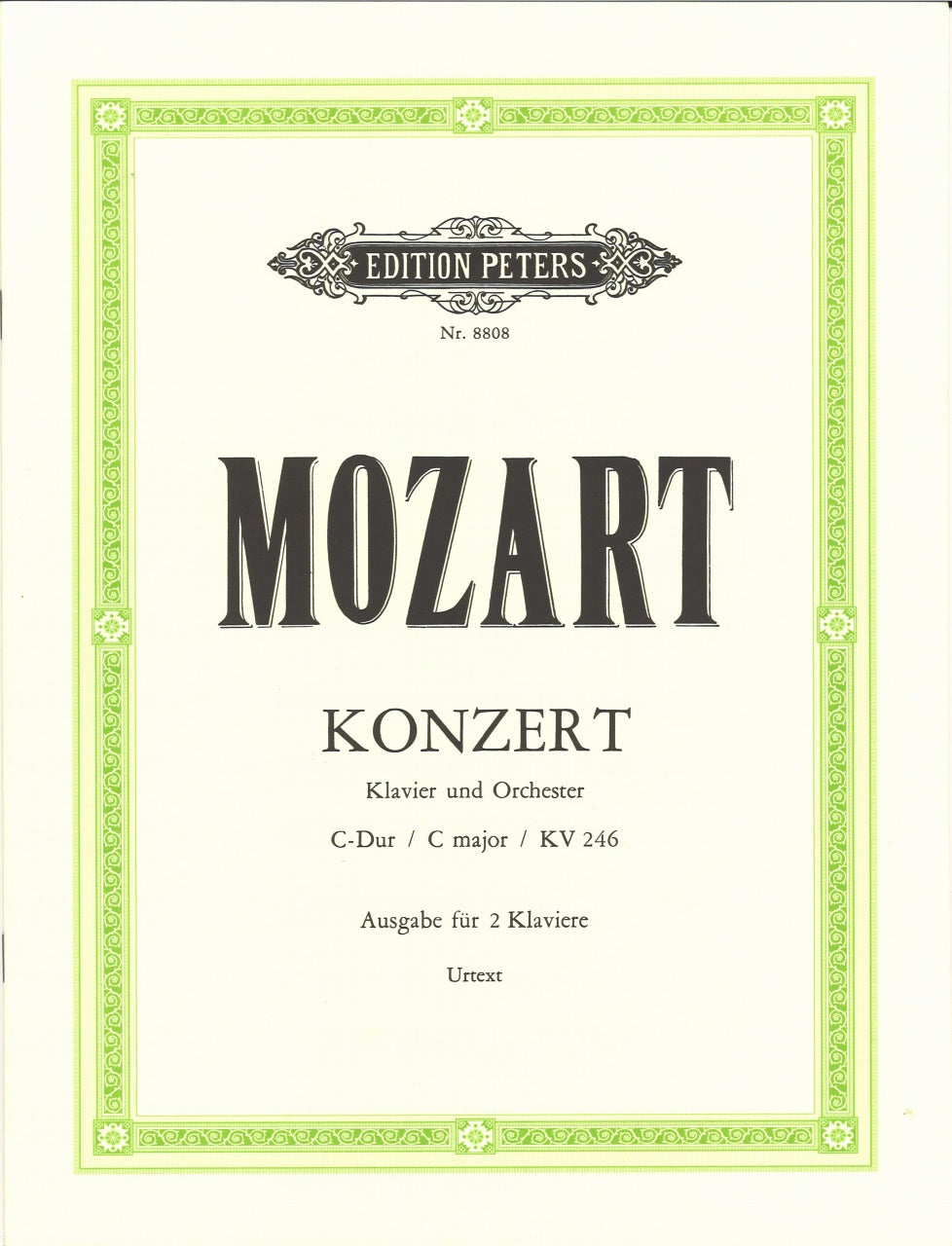 Mozart, Concerto KV 246 in C (No. 8) (Peters)