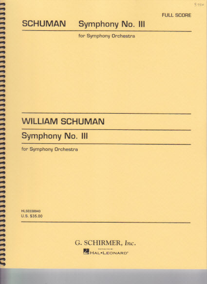 Schuman,W., Symphony No. 3 (G.Schirmer)