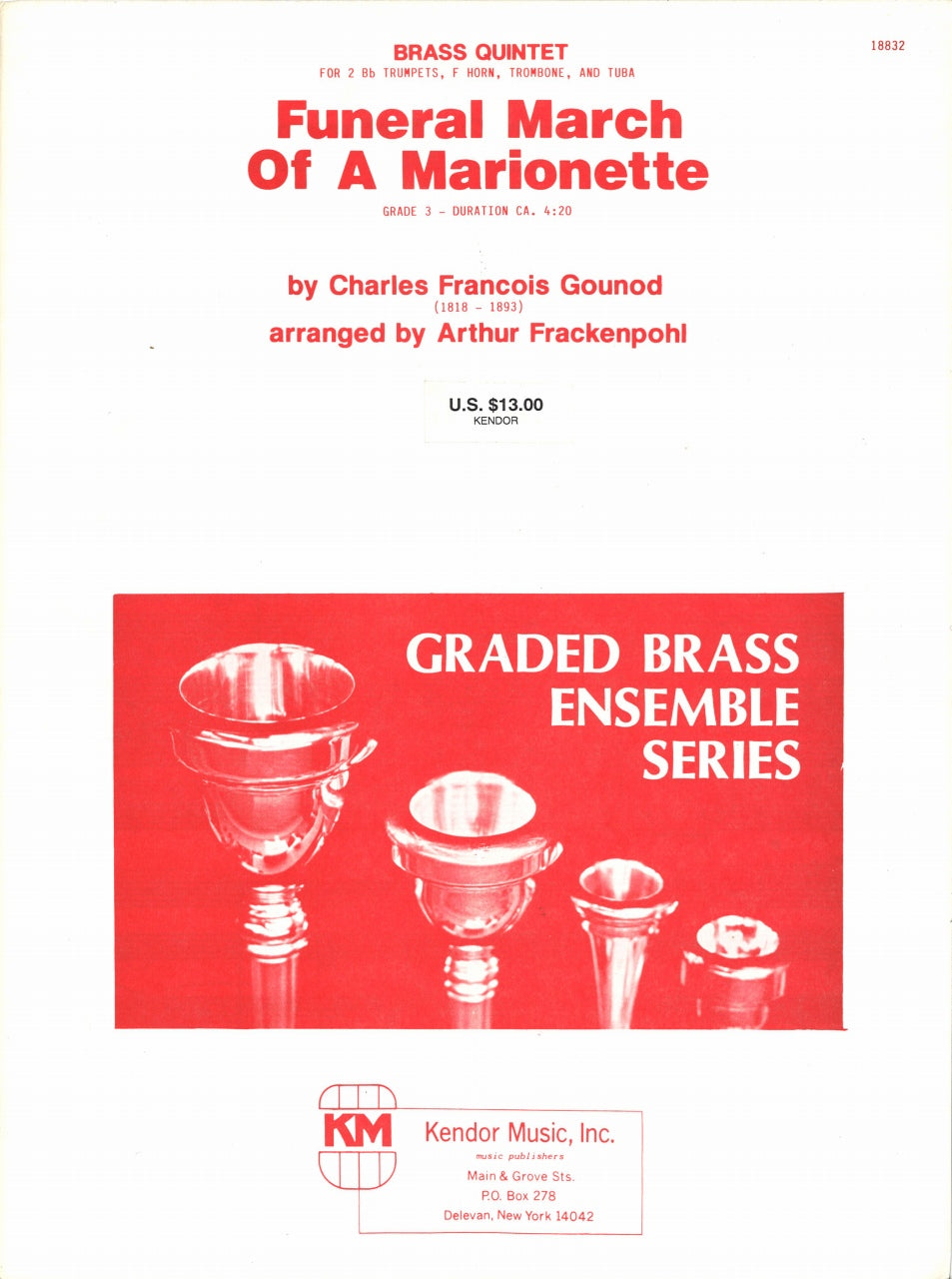 Gounod, Funeral March of a Marionette (Kendor)