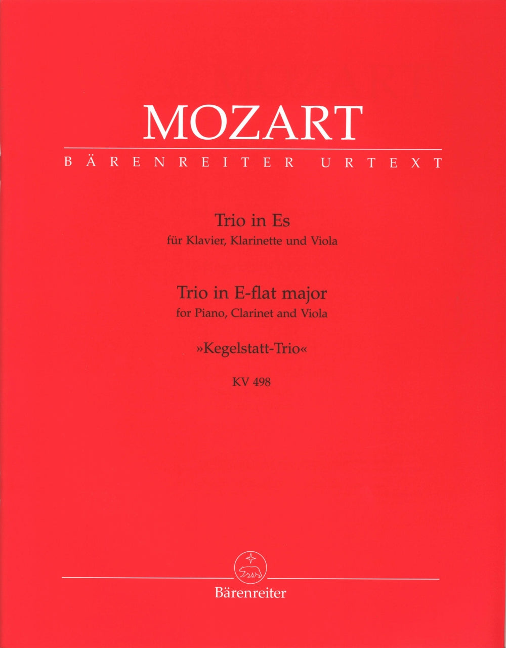 Mozart, Trio KV 498 in Eb (Cl/Vn,Va,Pf) (Barenreiter)
