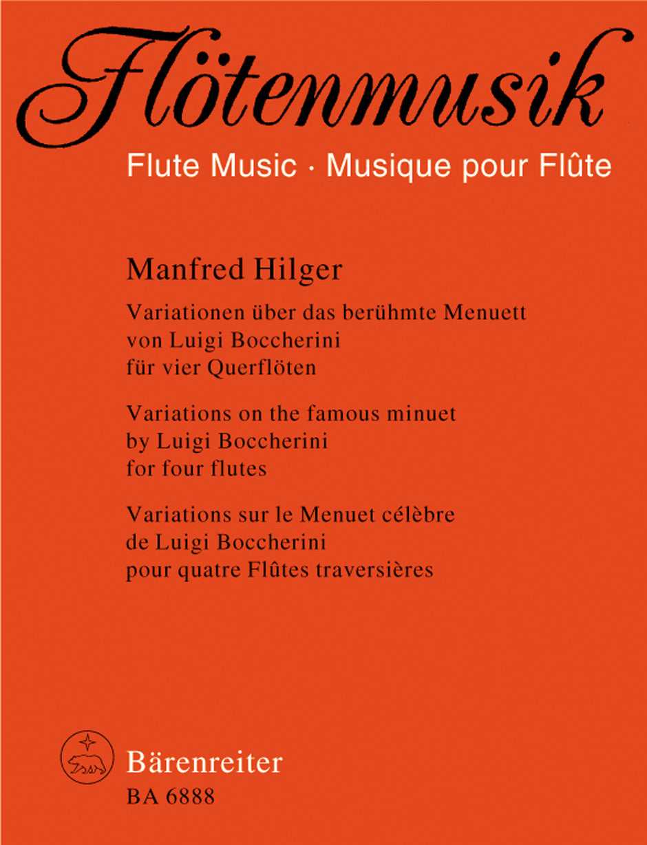 Hilger, Boccherini Variations (4Fl) (Barenreiter)