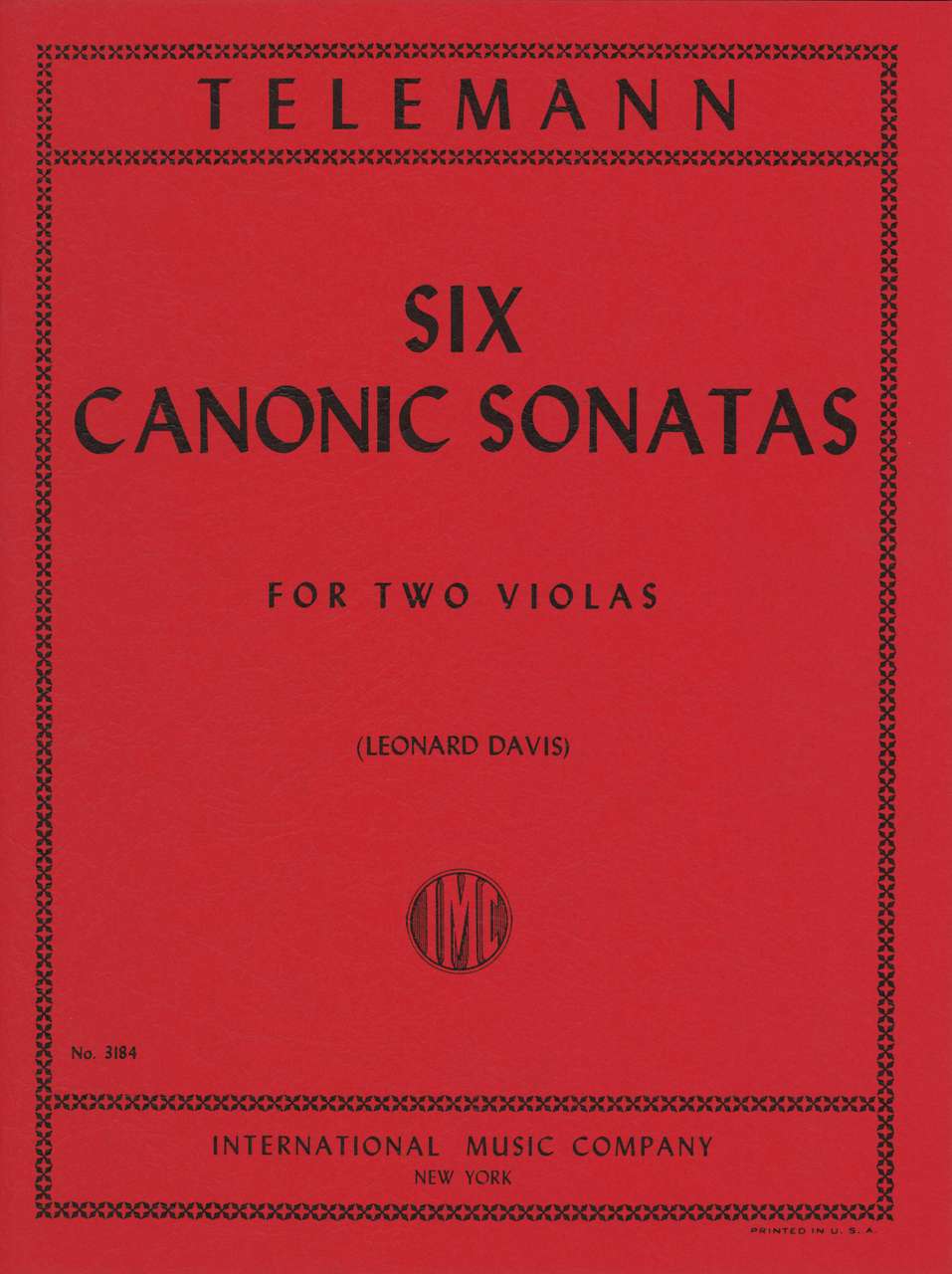 Telemann, 6 Canonic Sonatas (2Va) (IMC)