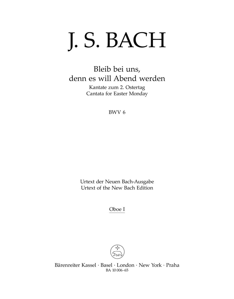 Bach, Kantate BWV 6 Wind Set (Barenreiter)