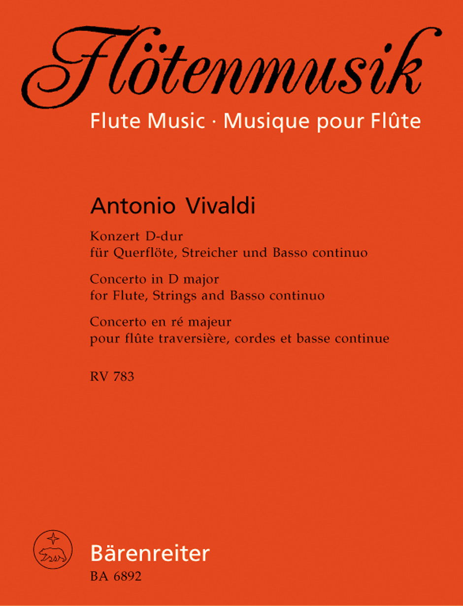 Vivaldi, Concerto in D, F.6/17, RV 783 (Barenreiter)