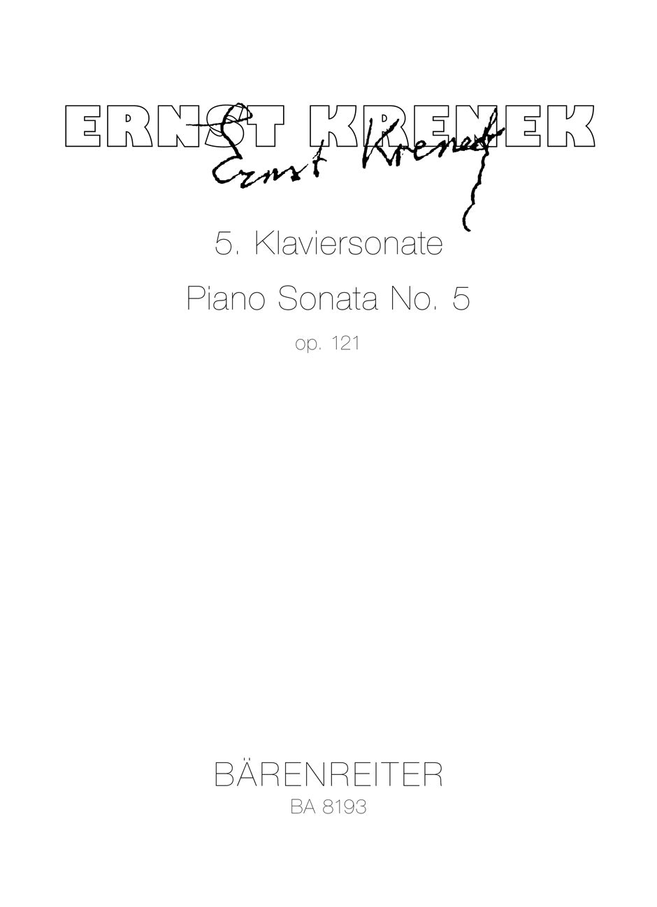 Krenek, Sonata No. 5, op. 121 (Barenreiter)