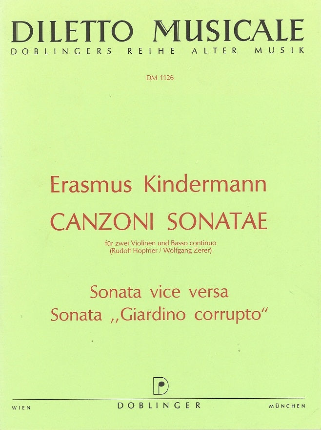 Kindermann, Canzoni Sonatae - Sonatae (Doblinger)
