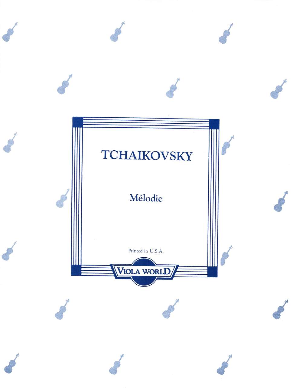 Tchaikovsky, Melodie op. 42/3 (Arnold) (Viola World)