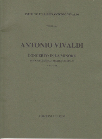 Vivaldi, Concerto in a, F 3/18, RV 418 (Ricordi)