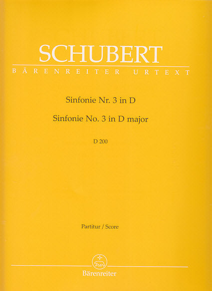Schubert, Symphony No. 3 Full Score (Barenreiter)