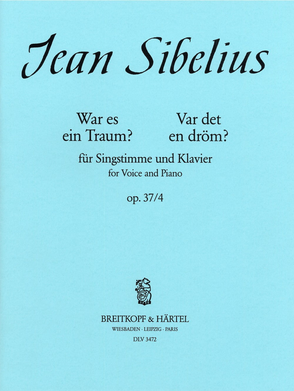 Sibelius, War es ein Traum? op.37/4 [LP] (Breitkopf)