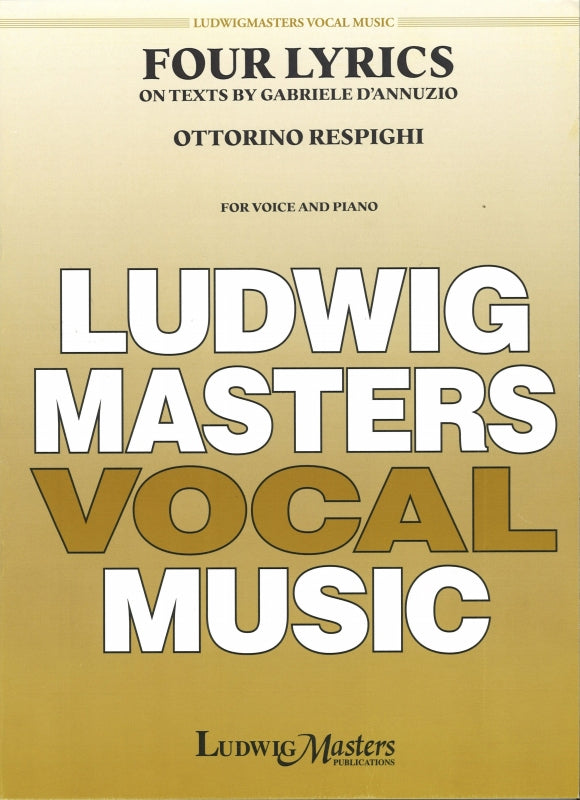 Respighi, 4 Lyrics Texts by D'Annunzio (Masters Music)