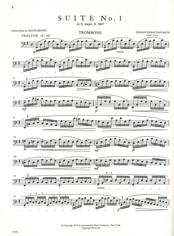 Bach, Suites BWV 1007-12 (Tbn Solo) (IMC)