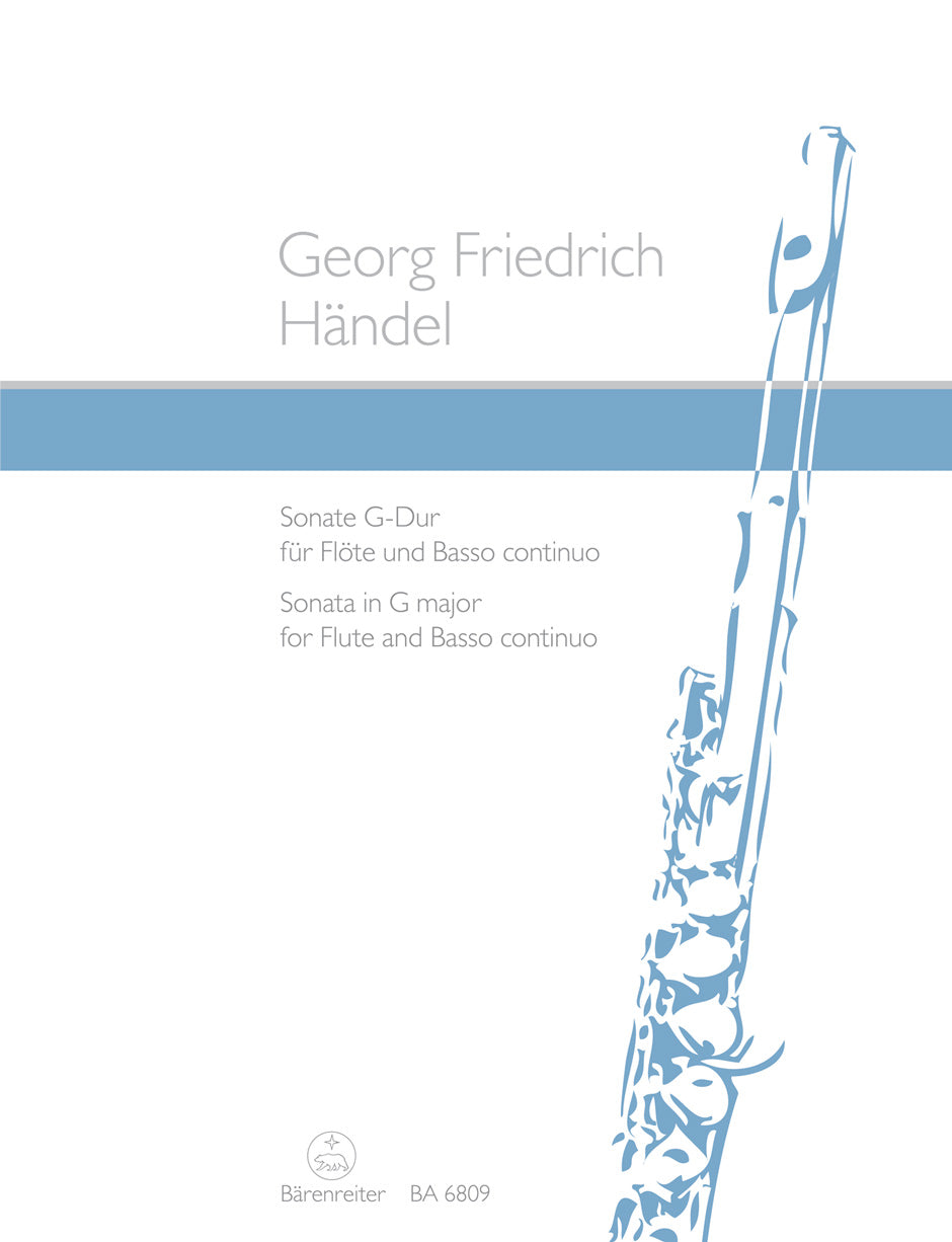 Handel, Sonate G-dur (Fl,Bc) (Barenreiter)