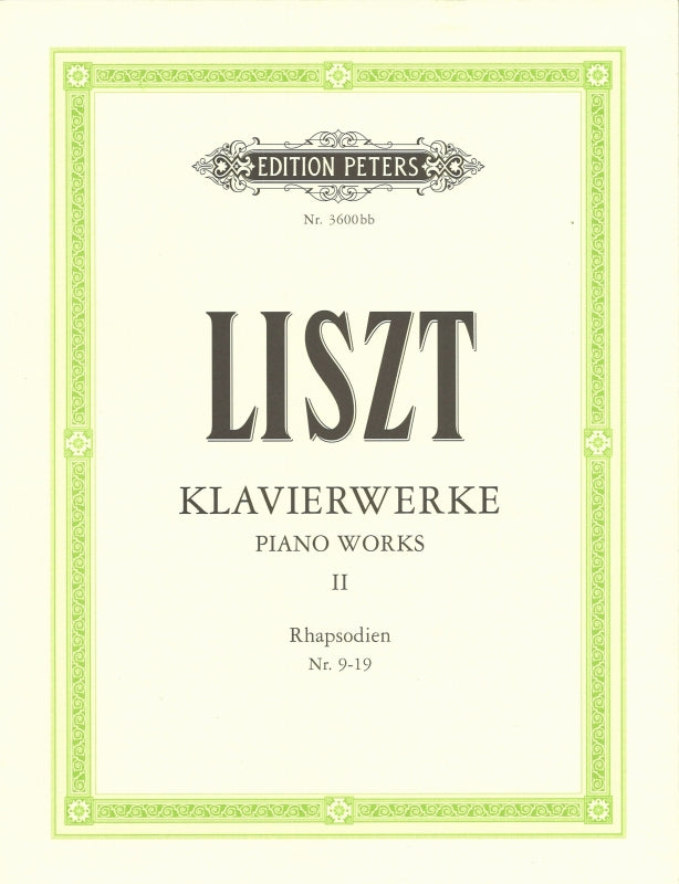 Liszt, Klavierwerke 2: Rhapsodien 9-19 (Peters)