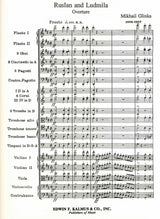 Glinka, Russlan & Ludmilla Ov Full Score (E.F.Kalmus)