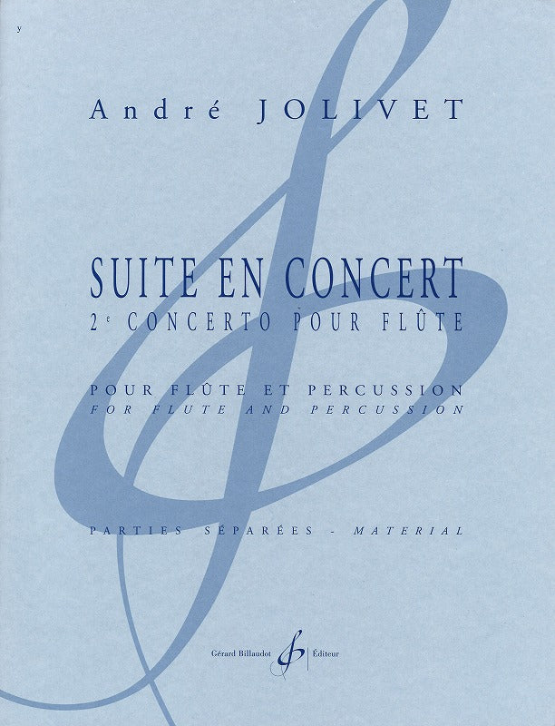 Jolivet, Suite en concert (Fl,Perc)Parts (Billaudot)