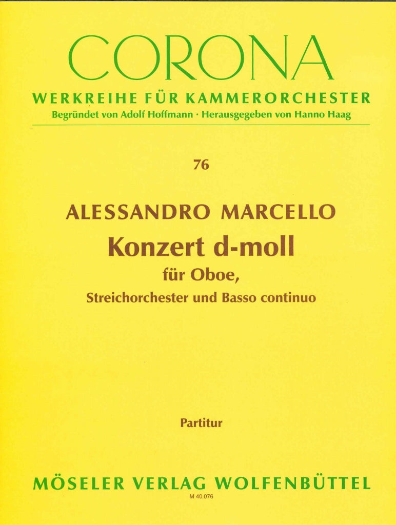 Marcello, Concerto in d Full Score (Moseler)
