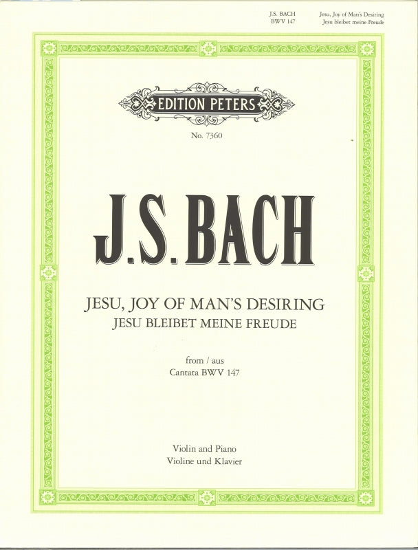 Bach, Jesu, Joy of Man's Desiring (Campb (Peters)