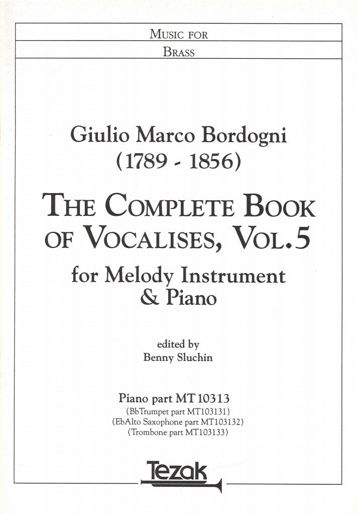Bordoni, Complete Book of Vocalises 5 (Tezak)