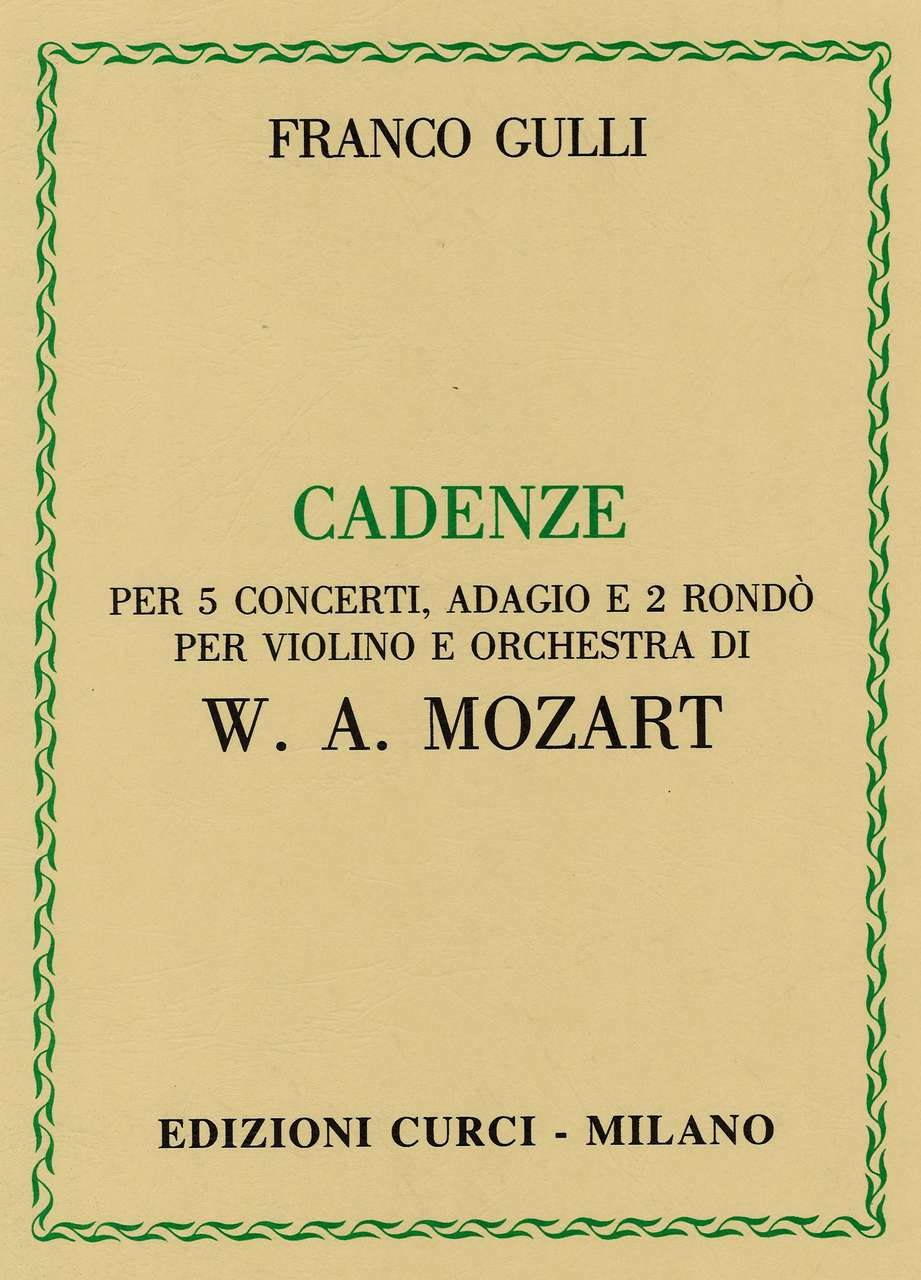 Mozart/Gulli, Cadenze per 5 Concerti... (Curci)