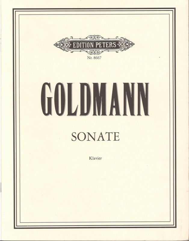 Goldmann, Sonate fur Klavier (1988) (Peters)