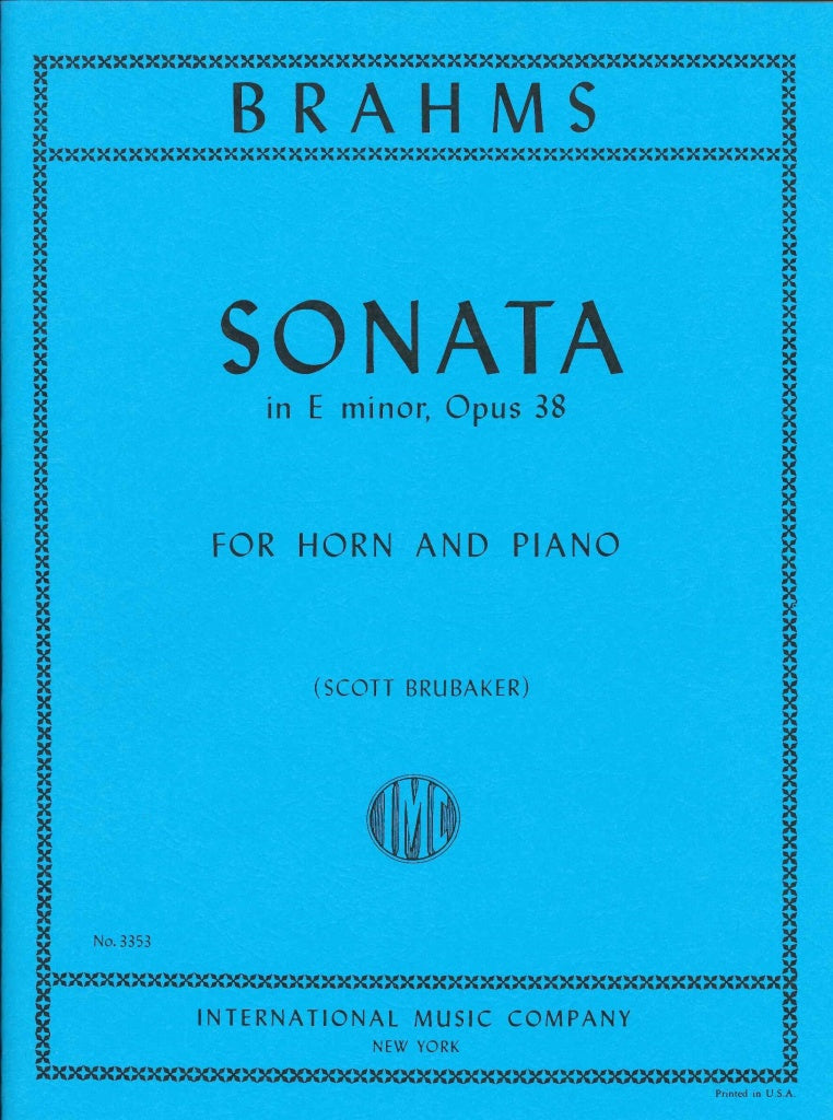 Brahms, Sonata op. 38 in e (Brubaker) (IMC)