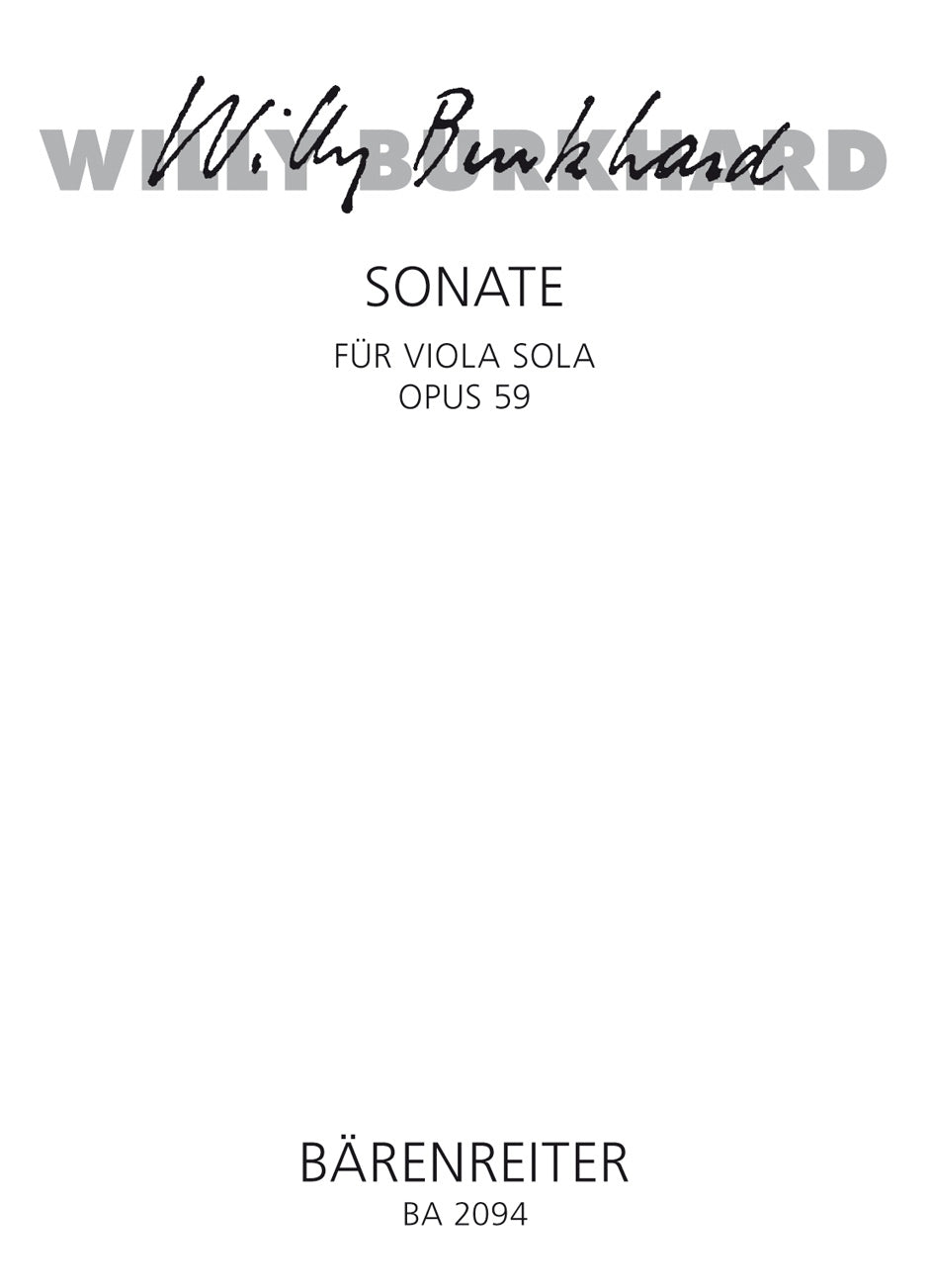 Burkhard, Sonate op.59 (Barenreiter)