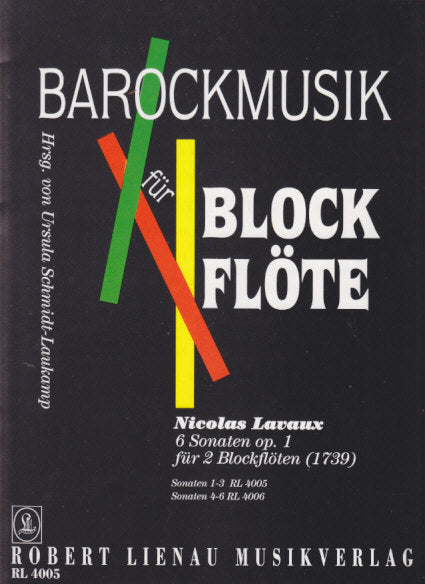 Lavaux, Sonaten op. 1/1-3 (AA Rec) (R.Lienau)