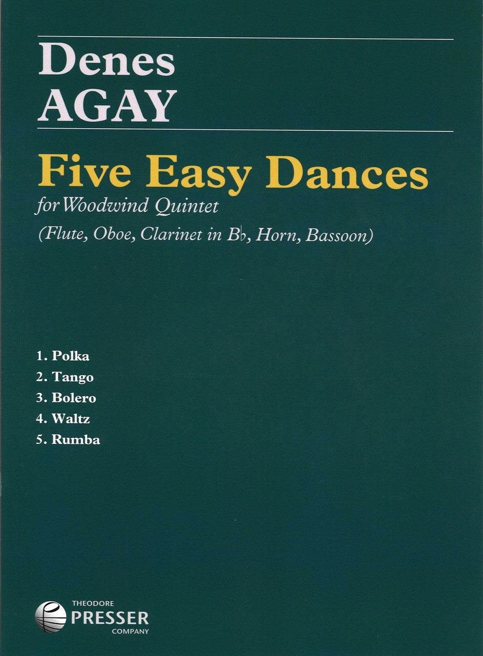 Agay, 5 Easy Dances (Quintet) (Presser)